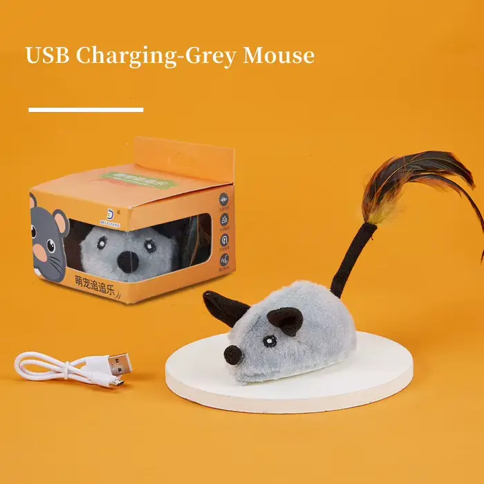 Jouet interactif pour chat, souris électrique intelligente qui bouge de manière aléatoire, rechargea