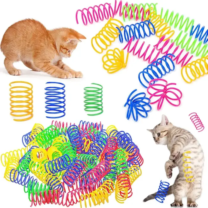 Lot de 4 jouets à ressort pour chat