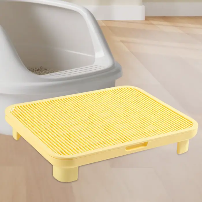 Tapis anti-éclaboussures double couche en PP pour litière de chat, facile à nettoyer, pour meuble de