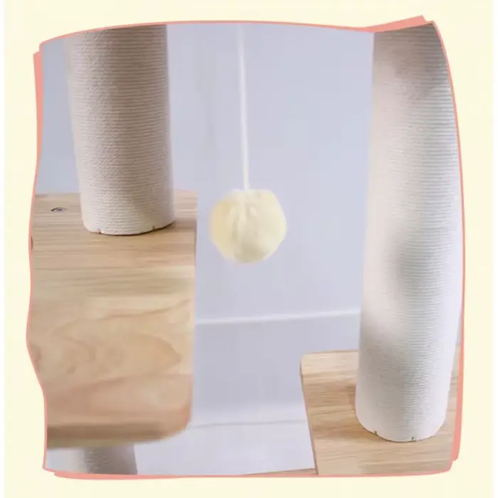 Arbres à chat d'angle en bois de luxe avec sisal