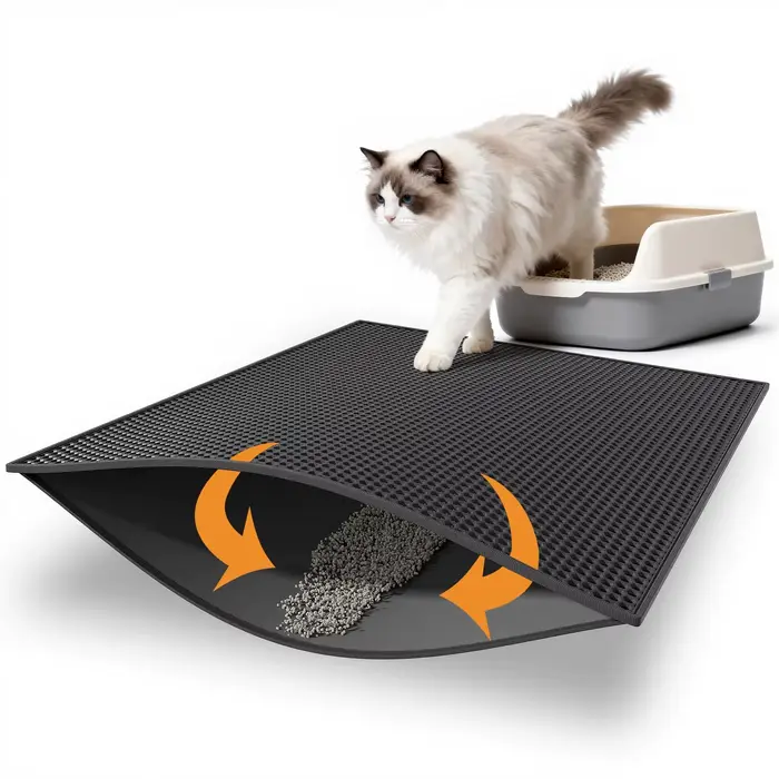 Tapis pour litière de chat