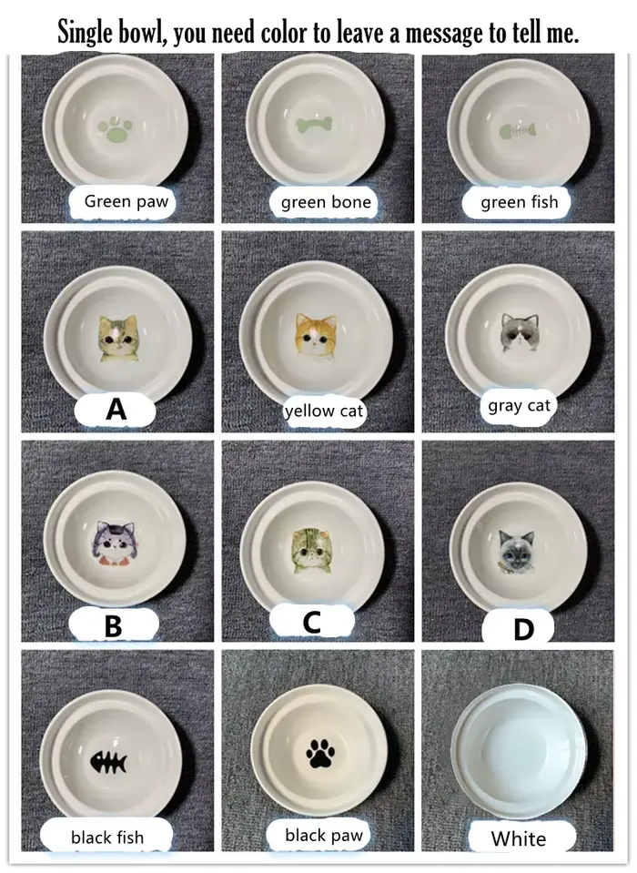 Nouveau Amboo bois céramique chat bol fournitures pour animaux de compagnie Double bols nourriture e