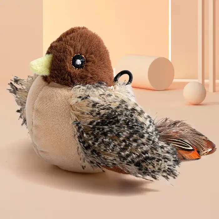 Flappy-Jouet Interactif en Peluche pour Chat et Animal de Compagnie, Oiseau, Rechargeable, avec Télé