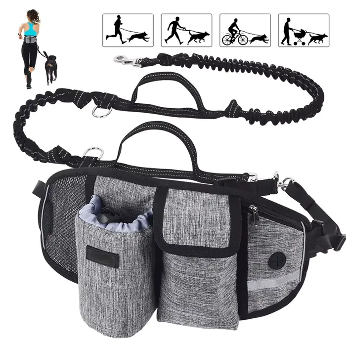 Sacs de Marche pour Chien, Entraînement pour Animal de Compagnie, Sac Banane, Mains Libres, Poudres 
