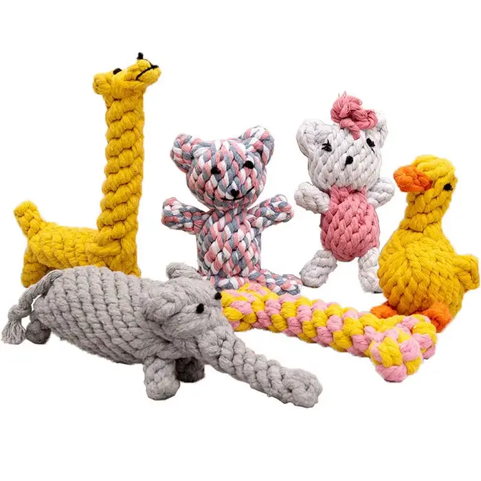 Jouet à Mâcher Résistant aux Morsures pour Chien, Petit Gabarit, Nettoyage des Dents, Chiot, Corde, 