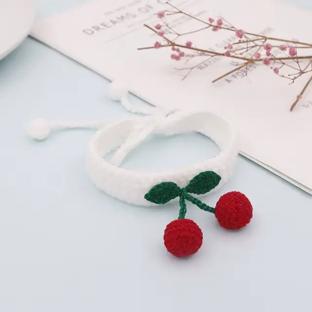 Collier avec boule réglable pour animaux de compagnie, cravate manuelle mignonne, Kitty planchers f,