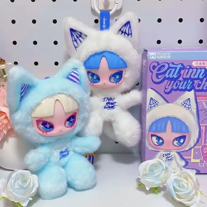 INNS Cat Inn Your Chat Series Boîte aveugle mystère, poupée en peluche en vinyle, figurine d'action, ornement de bureau, jouet de collection, cadeaux d'anniversaire