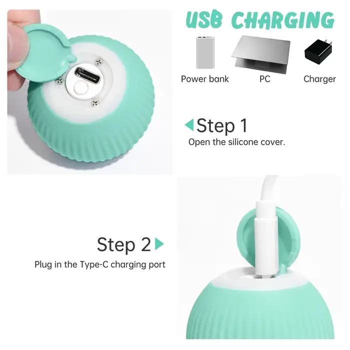 Jouets intelligents pour chats, boule roulante automatique, jouets électriques interactifs pour l'en