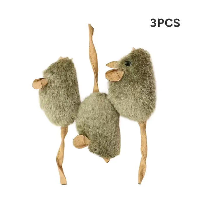 Jouet pour chat en peluche, souris de simulation interactive, automatique, qui chiaie, résistant aux