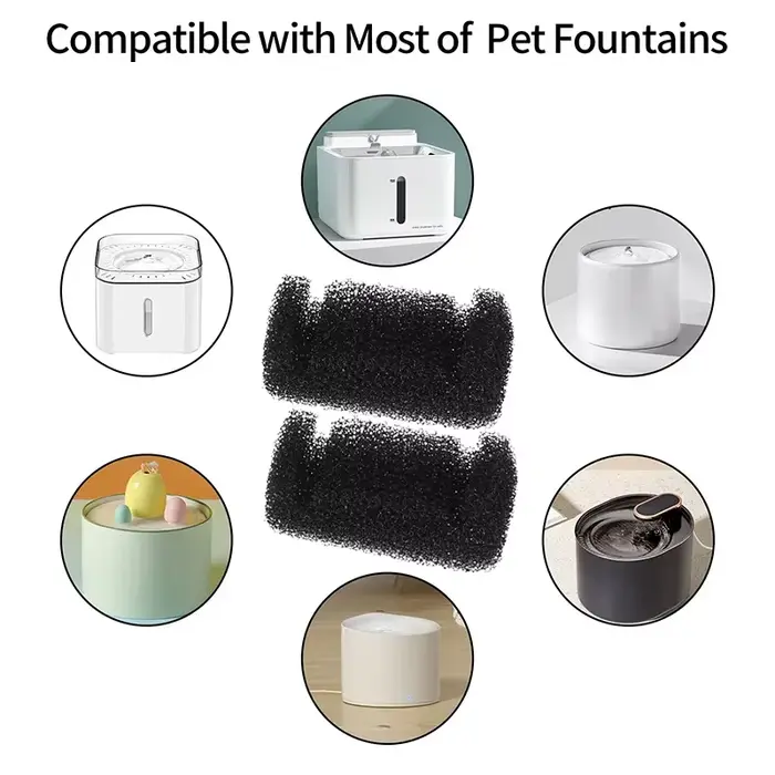 Distributeur d'eau avec filtre éponge pour animaux de compagnie, 10/4/1 pièces, pour chats et chiens