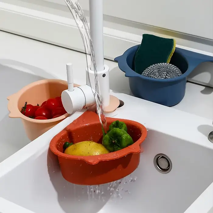 Panier de vidange d'évier de cuisine multifonctionnel en forme de chat