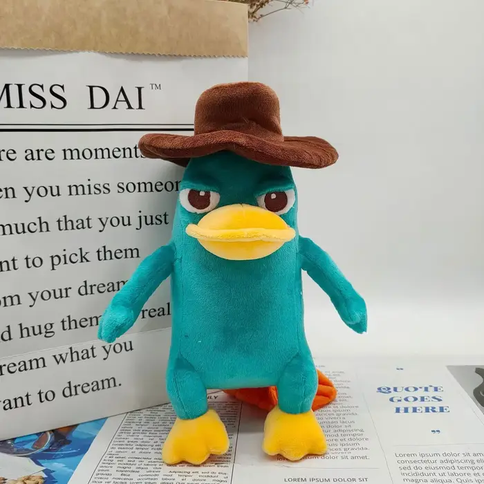 Peluche mignonne de Perry l'oiseau-chat