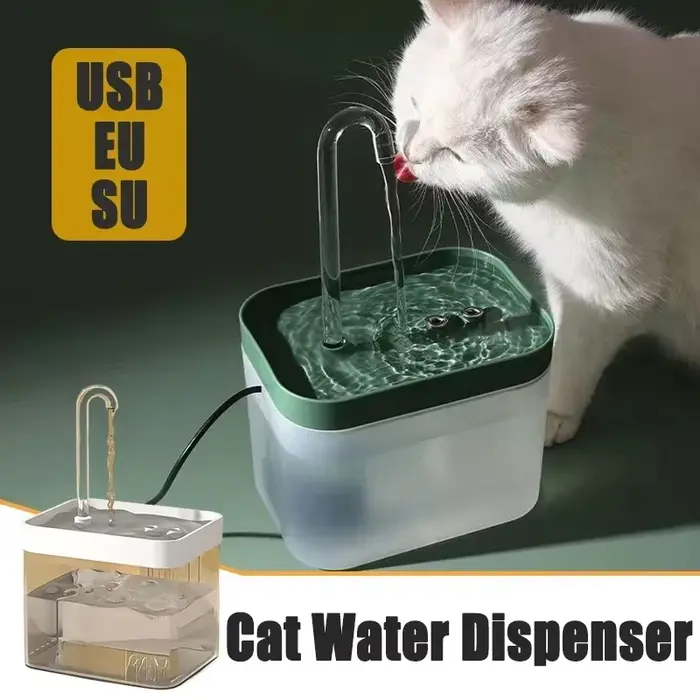 Filtre de fontaine d'eau Ultra silencieux pour chat, 1,5 l, distributeur d'eau automatique intellige