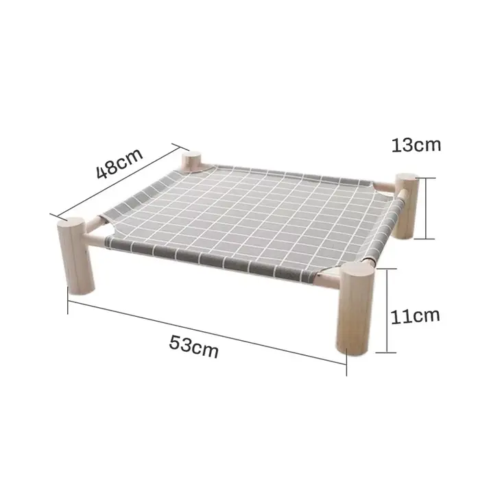 Hamac en bois pour chat et chien, lit de refroidissement surélevé, Portable et détachable, pour inté