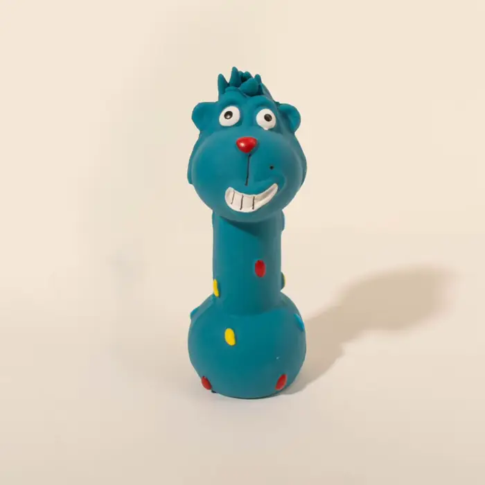 Jouet amusant pour chien avec haltères, jouet à mâcher interactif et grinçant pour chiens, jouet mol