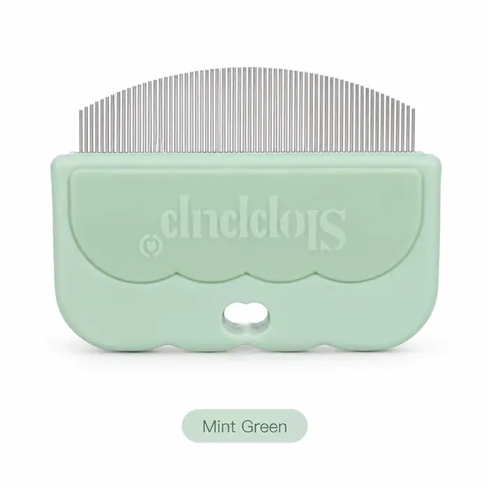 Peigne anti-puces pour animaux de compagnie, pour chats et chiens, à dents fines en métal, brosse de