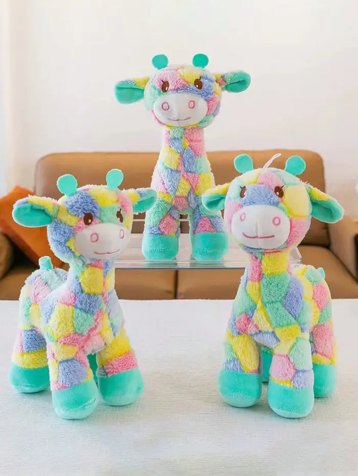 Jouet en peluche coloré de meulage de dents d'animal de compagnie de conception de cerf de dessin an