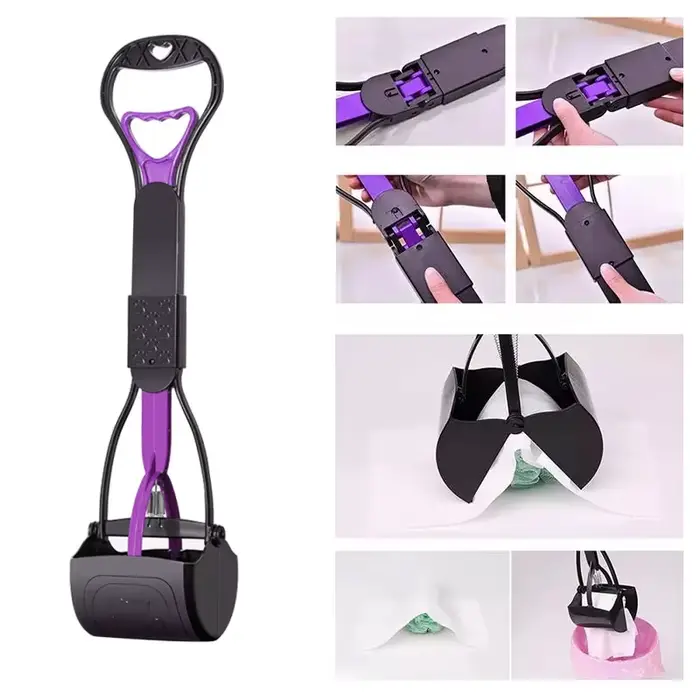Cuillère à merde pour animaux de compagnie, Clip de merde pour chiens, manche Long, mâchoire, nettoy
