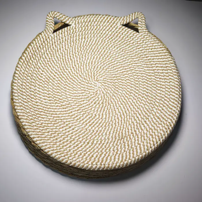 Griffoir et lit pour chat 2-en-1, en corde tressée, adapté aux chats d'intérieur de petite à moyenne