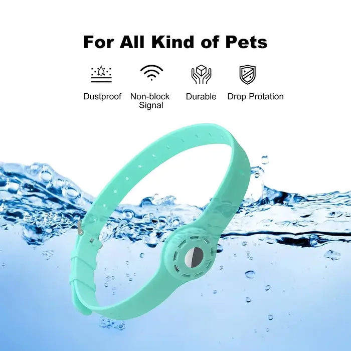 Nouveau collier de chat de compagnie Anti-perte en Silicone pour le traqueur de protection Apple Airtag