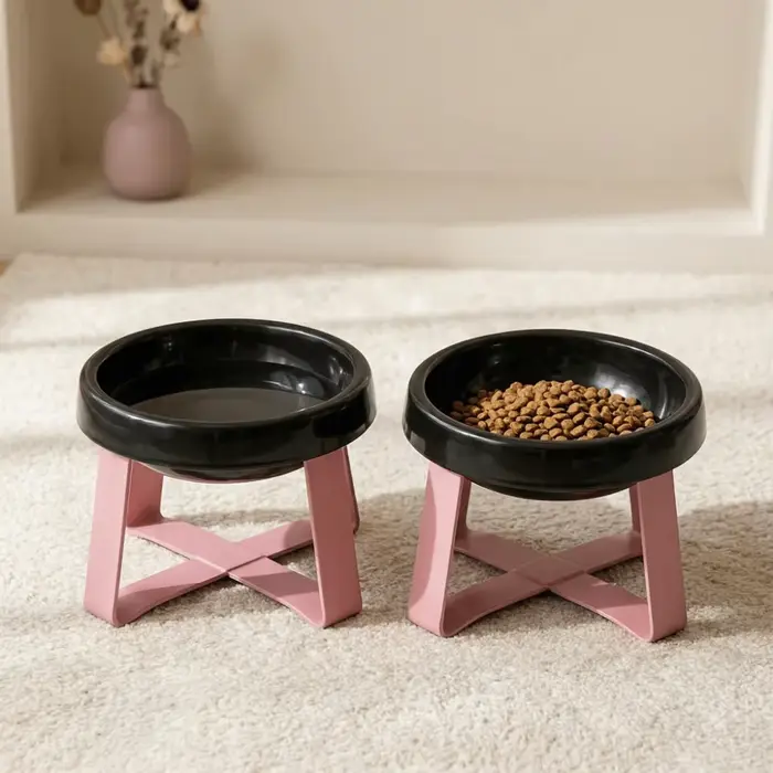 Gamelle surélevée pour chat de grand diamètre