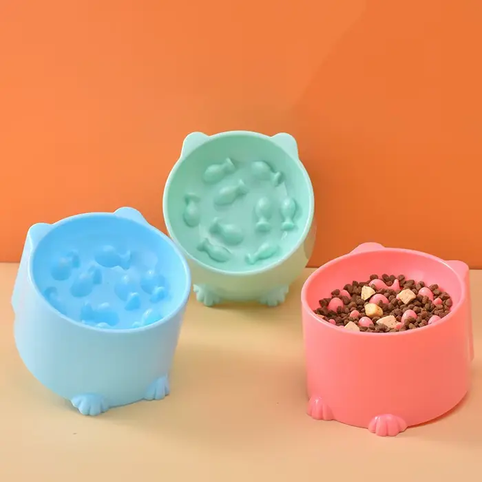 Bol pour animaux de compagnie chats et chiens sains étouffement et bols à alimentation lente pieds hauts protection du