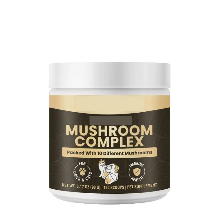 Poudre de champignons 90g pour chiens et chats, Complexe de champignons biologiques pour compléments