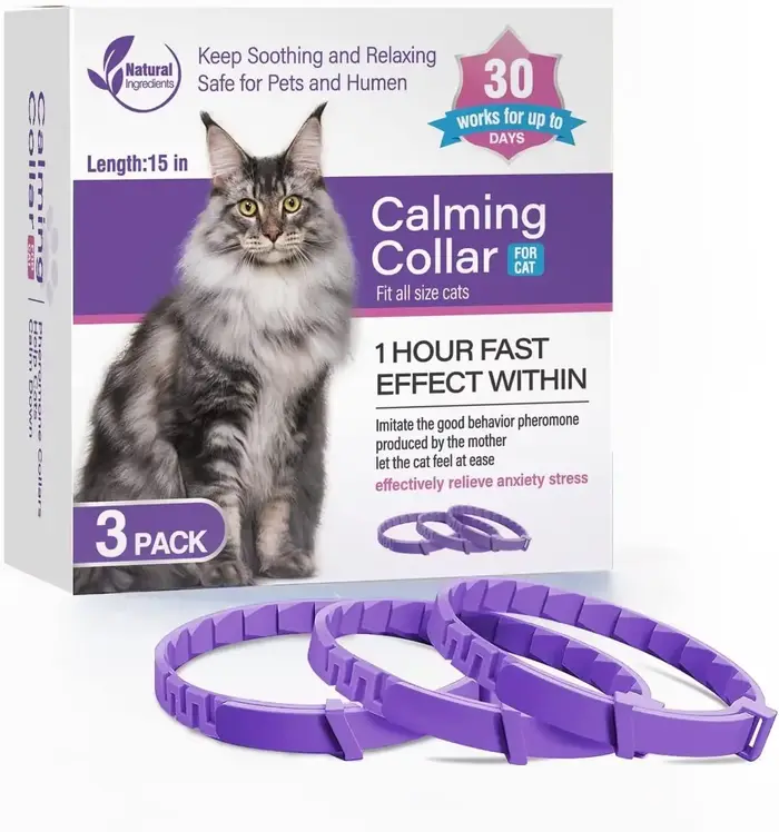 Collier apaisant réglable pour animaux de compagnie, collier pour chats et chiens, réduction de l'an