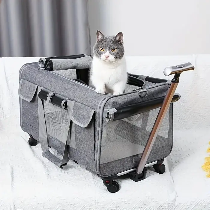 Valise de chariot portative Extra Large pour animaux de compagnie, boîtier de chariot détachable pou