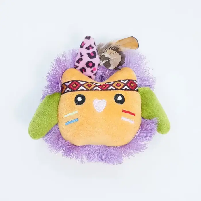 Jouets à mâcher en herbe-chats pour chats, jouets à franges en plumes en peluche pour mordre la dent