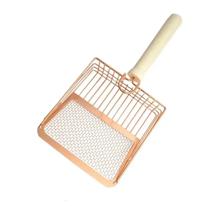 Pelle à litière pour chat 2 en 1, en acier inoxydable, maille Durable, nettoyeur de litière pour cha