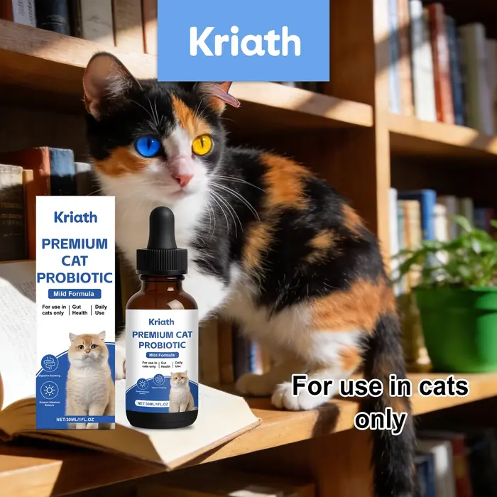 Gouttes Probiotiques pour Chats - Probiotique Liquide pour Chats - Soutien à la Santé Intestinale - 