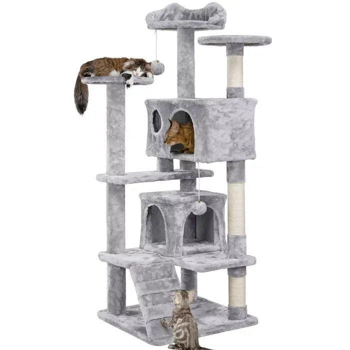 Grande maison pour chatons et chats, tour pour chat, condo avec 2 condos, griffoirs, grand arbre à c