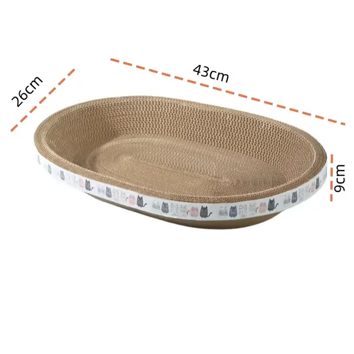 Gratte-chat ondulé grattoirs pour chat rond ovale meulage griffe jouets pour chats résistant à l'usu