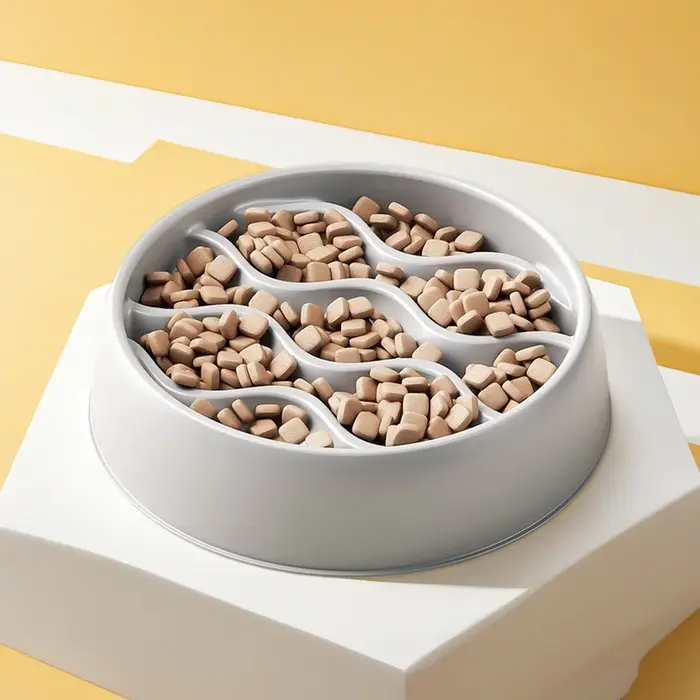 Ensemble de gamelles anti-éclaboussures pour chat : Double gamelle anti-éclaboussures – Plastique PP épais pour une alimentation sans désordre et la prévention des étouffements ​