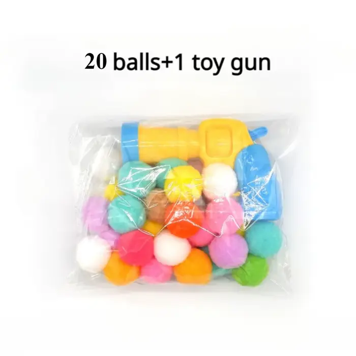 Boule en peluche pour chat, pistolet de tir pour chaton, pistolet de tir créatif, jeux, balle en pel
