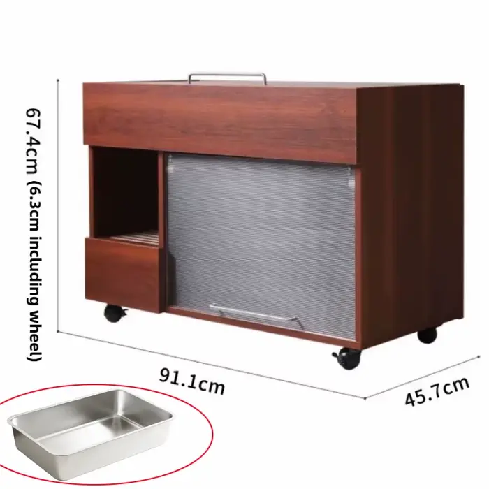 Boîte à litière intégrée pour chat, armoire de rangement anti-fuite, toilettes pour chats, poêles fe