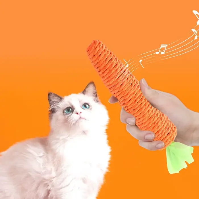 Jouet pour chat, son de carotte
