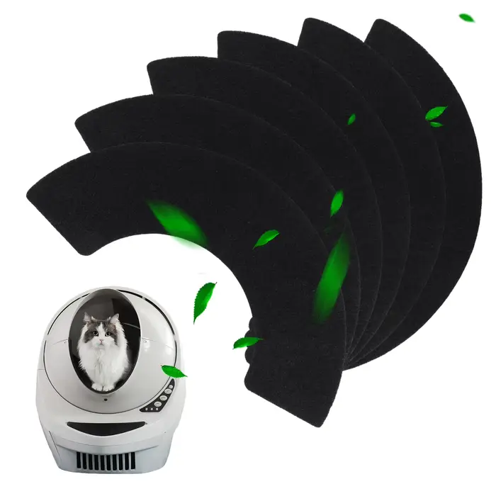 Filtre de bac à litière pour chat, 6 pièces, facile à installer, accessoires de casserole de toilett