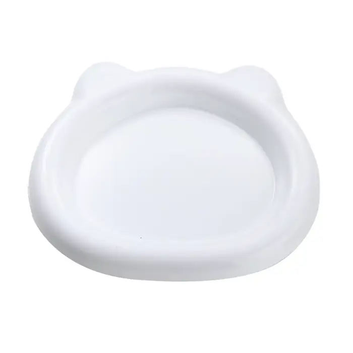 Bol pour chat en plastique en forme de chat, gamelles larges pour aliments secs et humides, plat peu