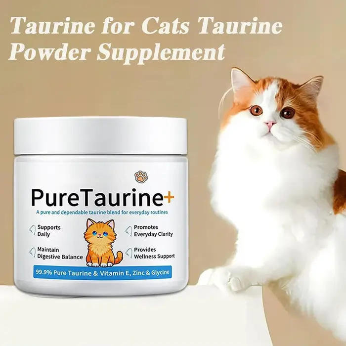 Poudre de taurine pure pour chats et chiens