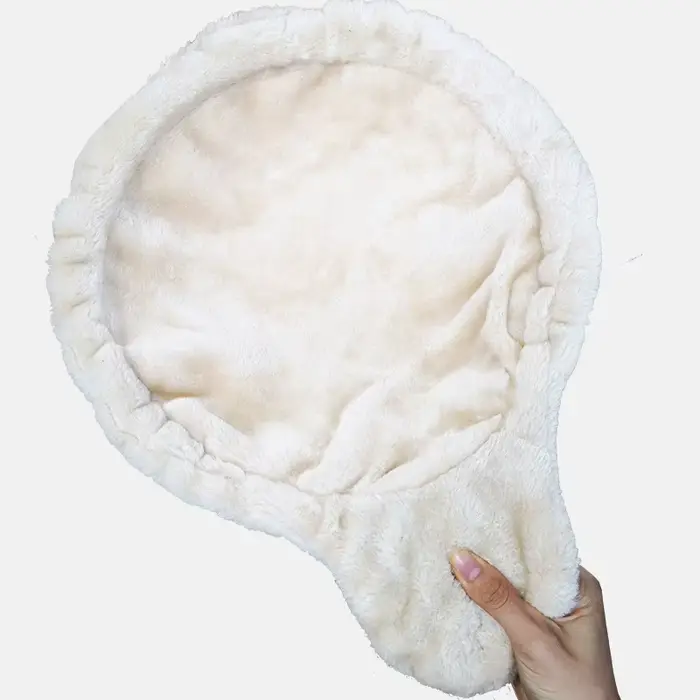 Panier-nid pour chat en peluche, couleur unie, chaud et confortable, pour l'exploration des chats, a