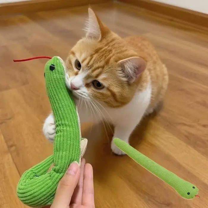 Jouet interactif pour chien et chat en forme de serpent, avec son froissement, jouet à trétonner pou