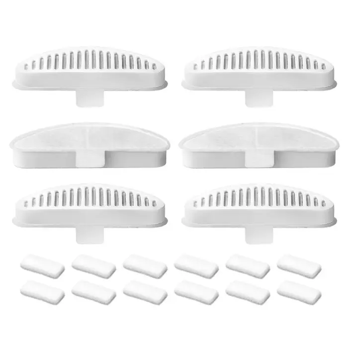 Filtre de rechange pour fontaine à eau Uahpet pour chat, 6 pièces, 2L, 67oz