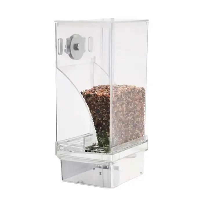 Distributeur d'aliments transparent anti-gaspillage à flux automatique par gravité, réutilisable pou