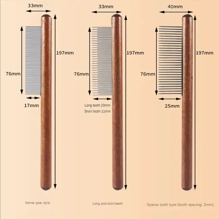 Peigne à puces pour animaux de compagnie, peigne pour chien et chat, outils d'élimination des tiques