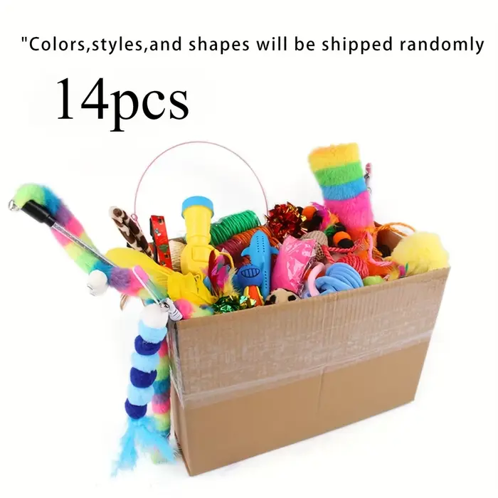 Pack mixte de jouets pour chats, 56 pièces/28 pièces/14 pièces. Une combinaison de divers jouets en