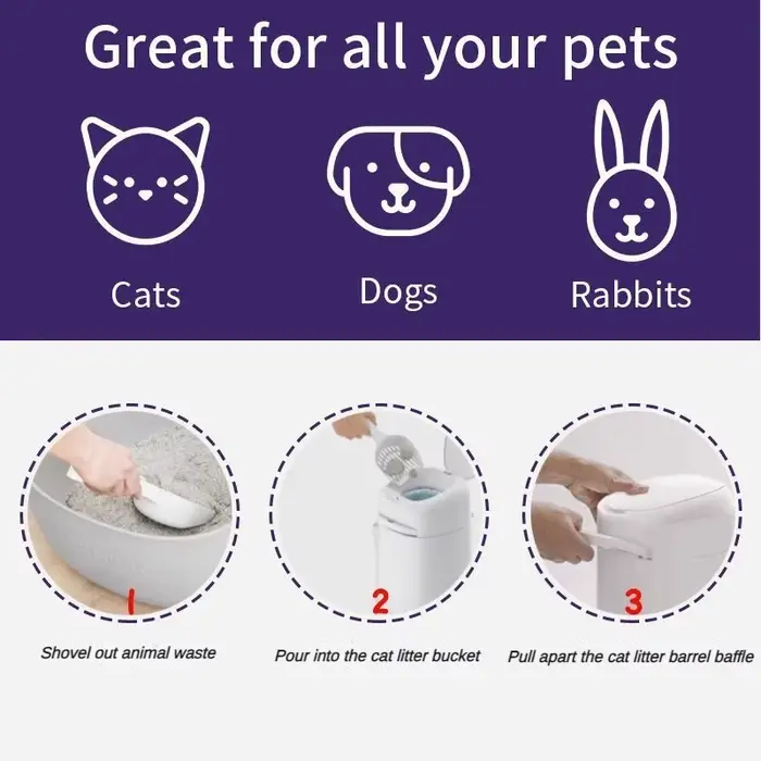LitterLocker-Sac poubelle puant pour toilettes pour chat