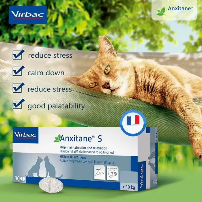Virbac Anxitane-Friandises pour chiens et chats, 30 comprimés à mâcher pour instituts soulignés