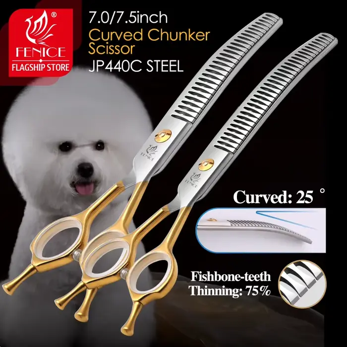 Fenice JP440C haute qualité 7.0/7.5 pouces ciseaux de toilettage professionnels pour chiens ciseaux 